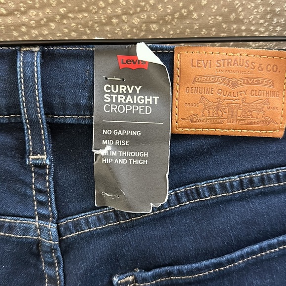 🔥🔥🔥NEW LEVI’S Curvy Crop Straight Leg Jeans - Picture 7 of 9